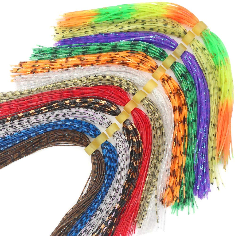 XFISHMAN Grizzly Micro Legs kit - 12-color silicone fly-tying legs close-up 01