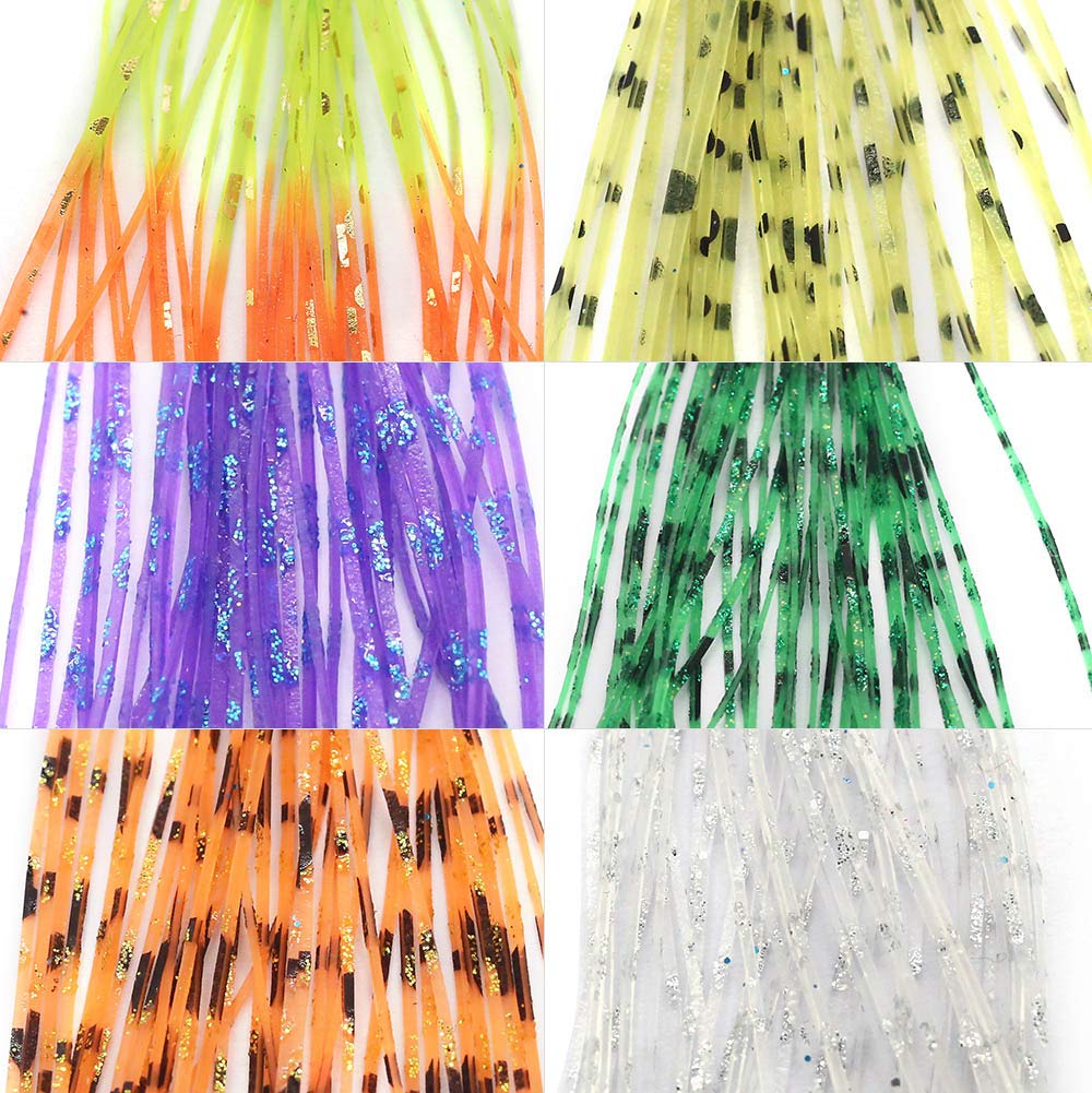 XFISHMAN Grizzly Micro Legs kit - 12-color silicone fly-tying legs close-up 06