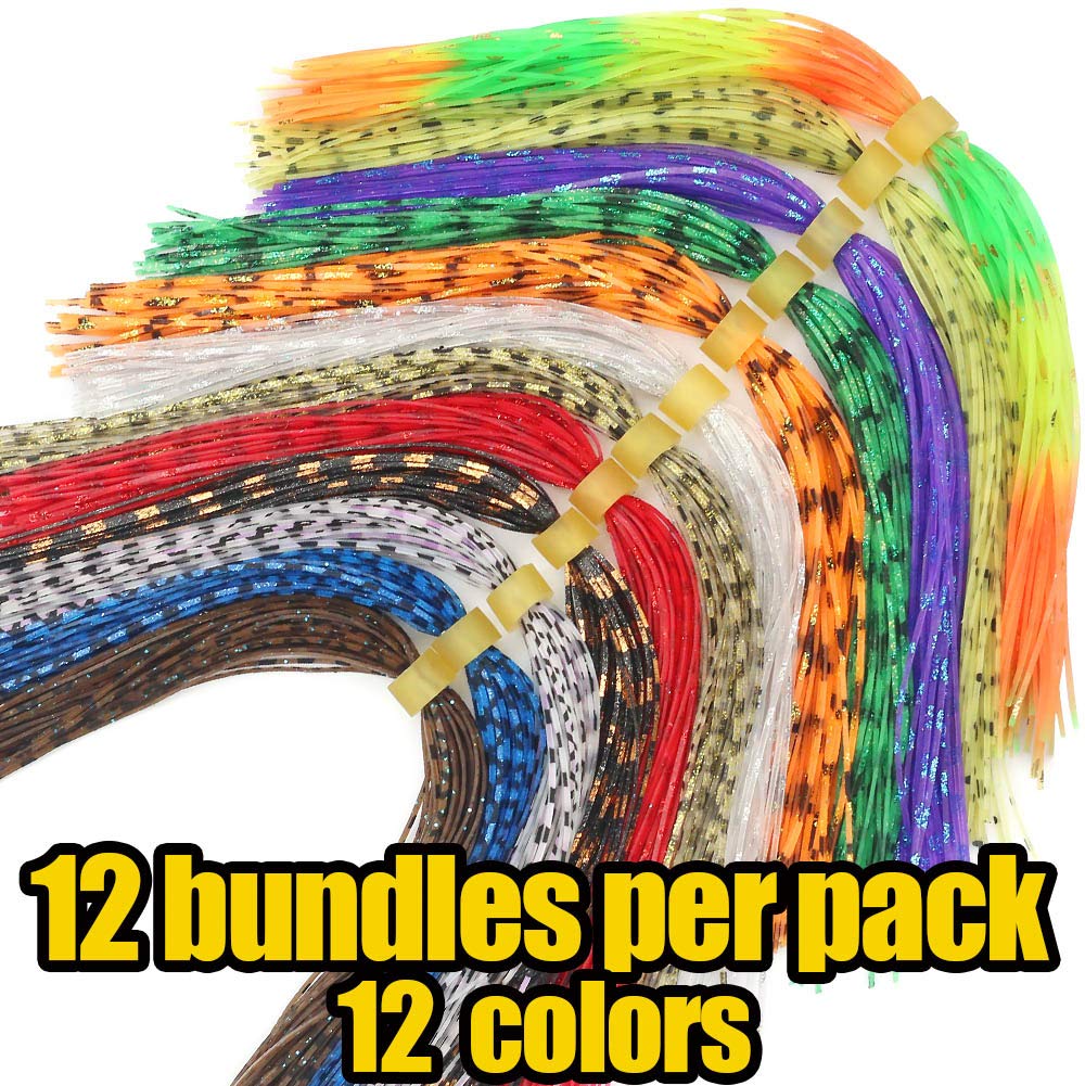 XFISHMAN Grizzly Micro Legs kit - 12-color silicone fly-tying legs close-up 08