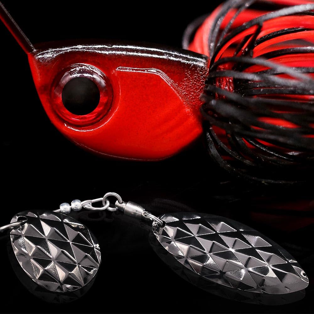 Assorted colors XFISHMAN spinner baits (6-color set)