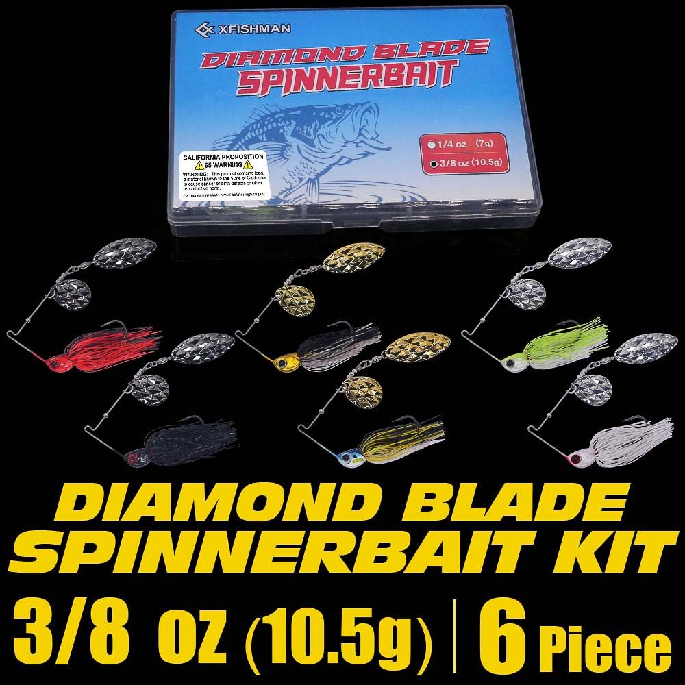 3/8 oz XFISHMAN spinner bait for freshwater fishing