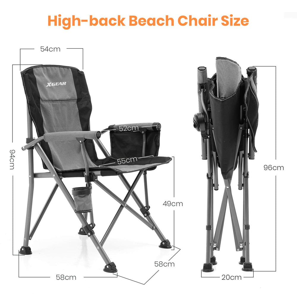 XGEAR camping chair foldable setup quickly unfolds for effortless seating on hikes.