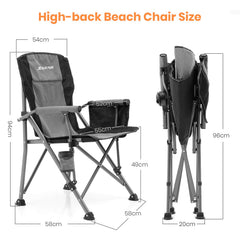 XGEAR camping chair foldable setup quickly unfolds for effortless seating on hikes.
