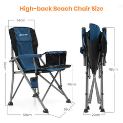 XGEAR camping chair folded compact for easy transport.