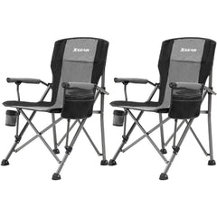 XGEAR camping chair gray high back offers stable comfort for long outdoor sessions