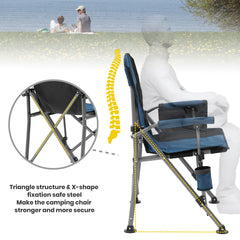 XGEAR steel frame delivers sturdy seating with up to 300 lb capacity.