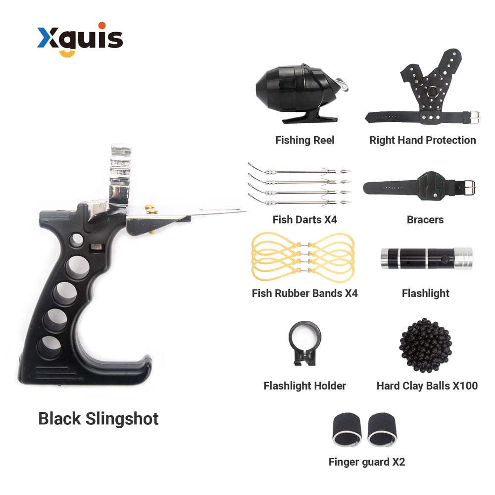 Xguis fishing slingshot ergonomic handle provides comfortable extended use.