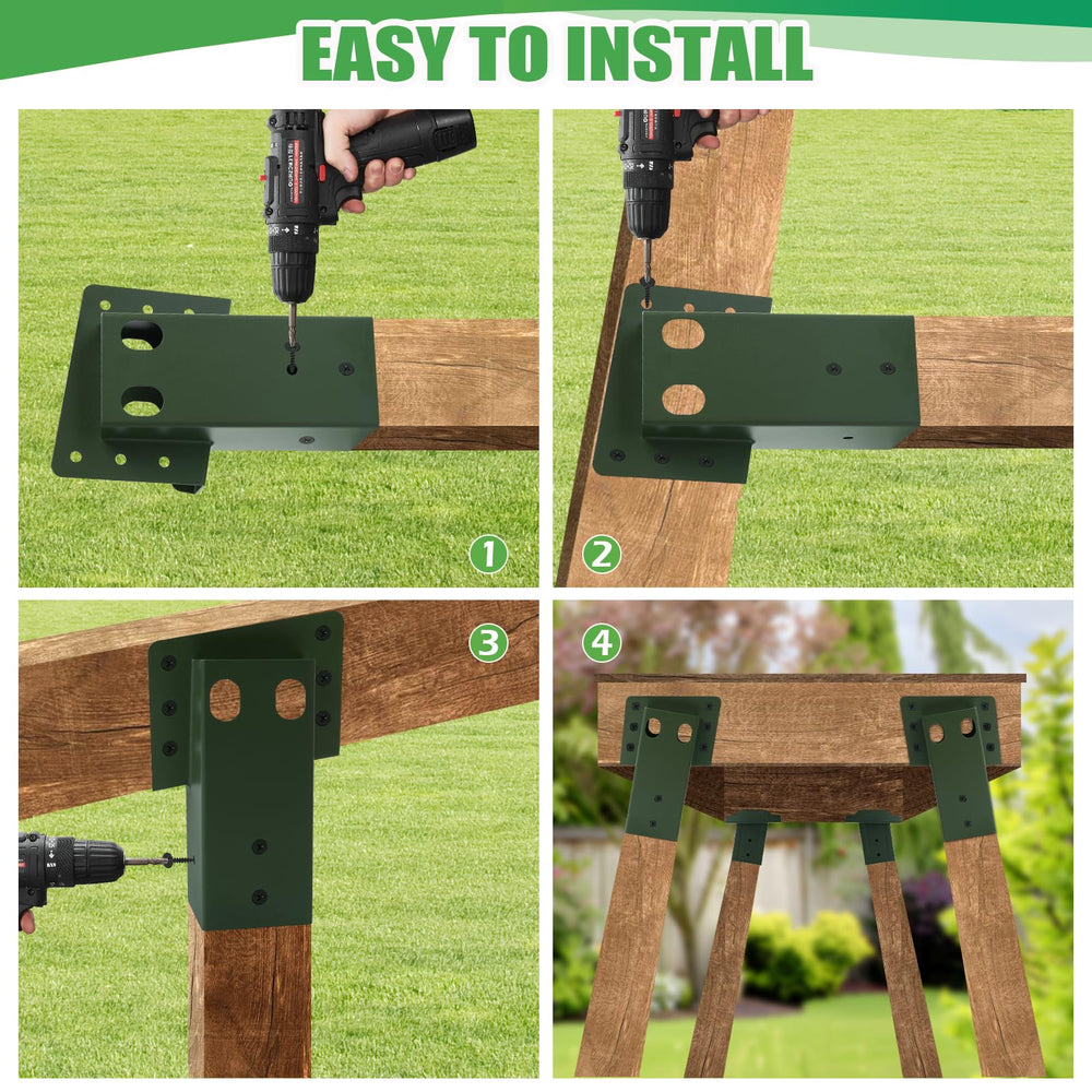 XIHUWZ deer stand brackets include 4-set with 48 screws for quick installation.