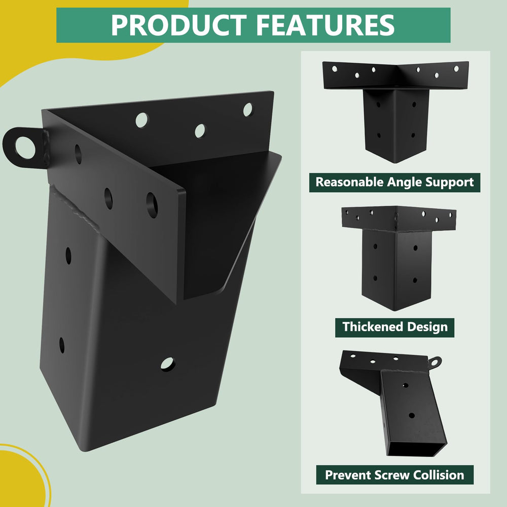 XIHUWZ deer stand brackets 4x4 assembled on a deer stand demonstrates secure leg attachment