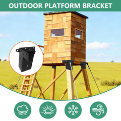 XIHUWZ deer stand brackets 4x4 black powder coating enhances corrosion resistance for outdoor use