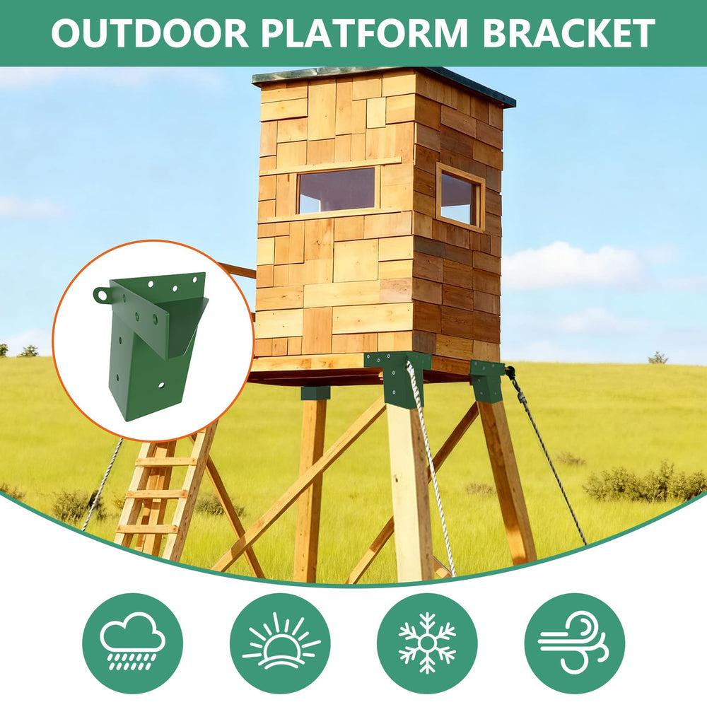 XIHUWZ deer stand brackets 4x4-carbon-steel features durable, weather-resistant construction