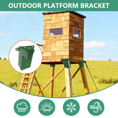 XIHUWZ deer stand brackets 4x4-carbon-steel features durable, weather-resistant construction