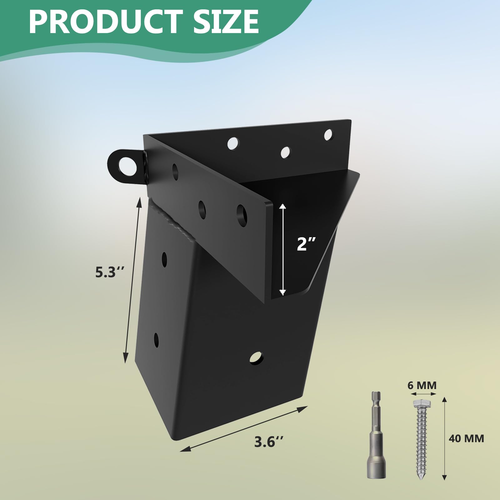 XIHUWZ deer stand brackets 4x4 closeup carbon steel highlights durable, weather-resistant construction