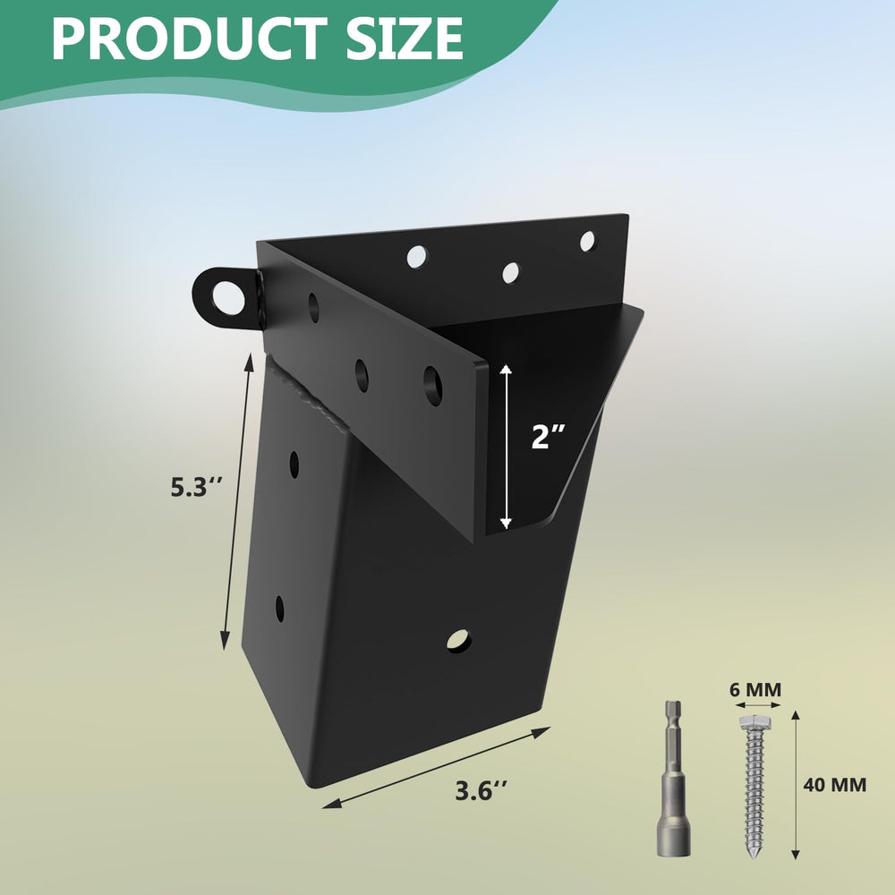 XIHUWZ deer stand brackets 4x4 closeup carbon steel highlights durable, weather-resistant construction