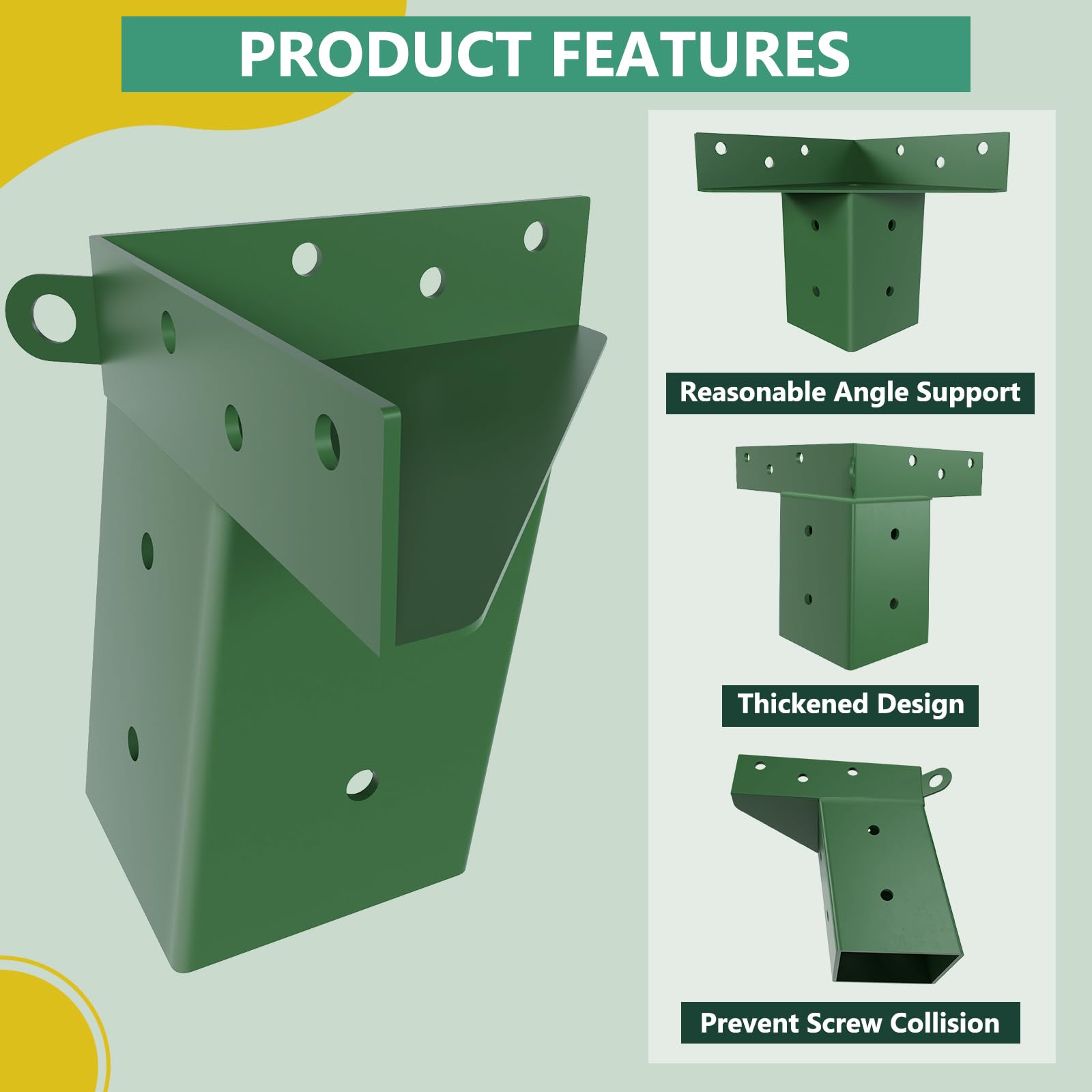 XIHUWZ deer stand brackets 4x4-green-finish blends with outdoor environments