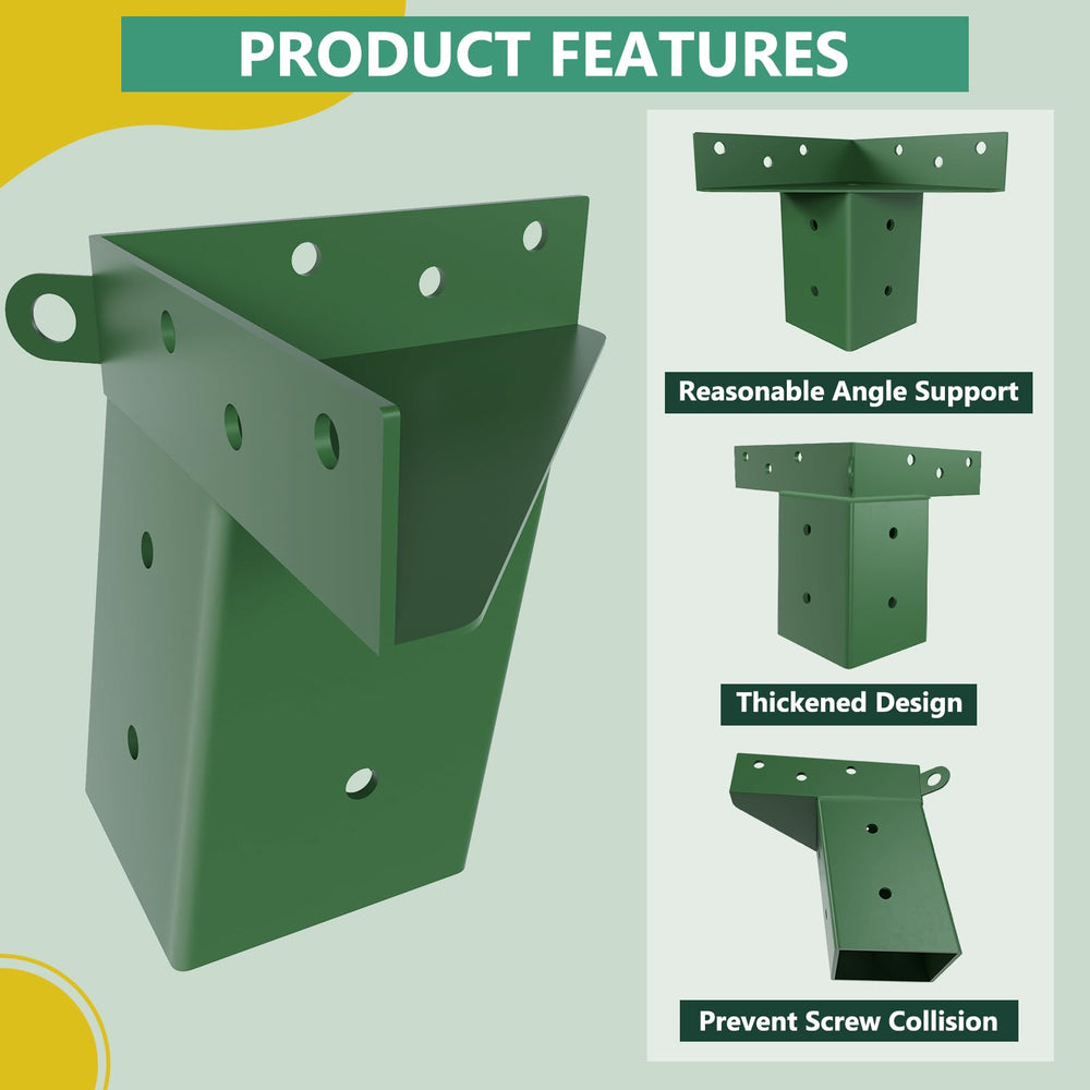 XIHUWZ deer stand brackets 4x4-green-finish blends with outdoor environments