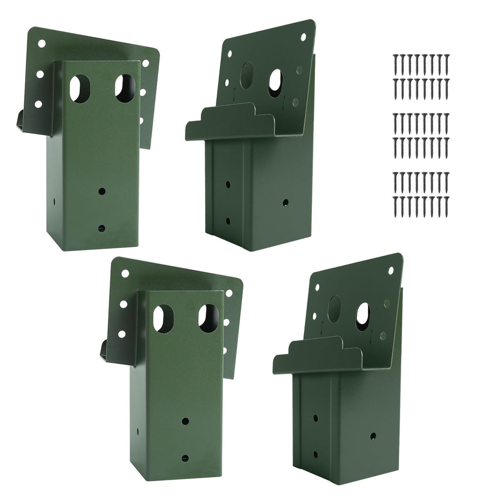 XIHUWZ deer stand brackets green packaging highlights a four-pack for sturdy outdoor platforms.