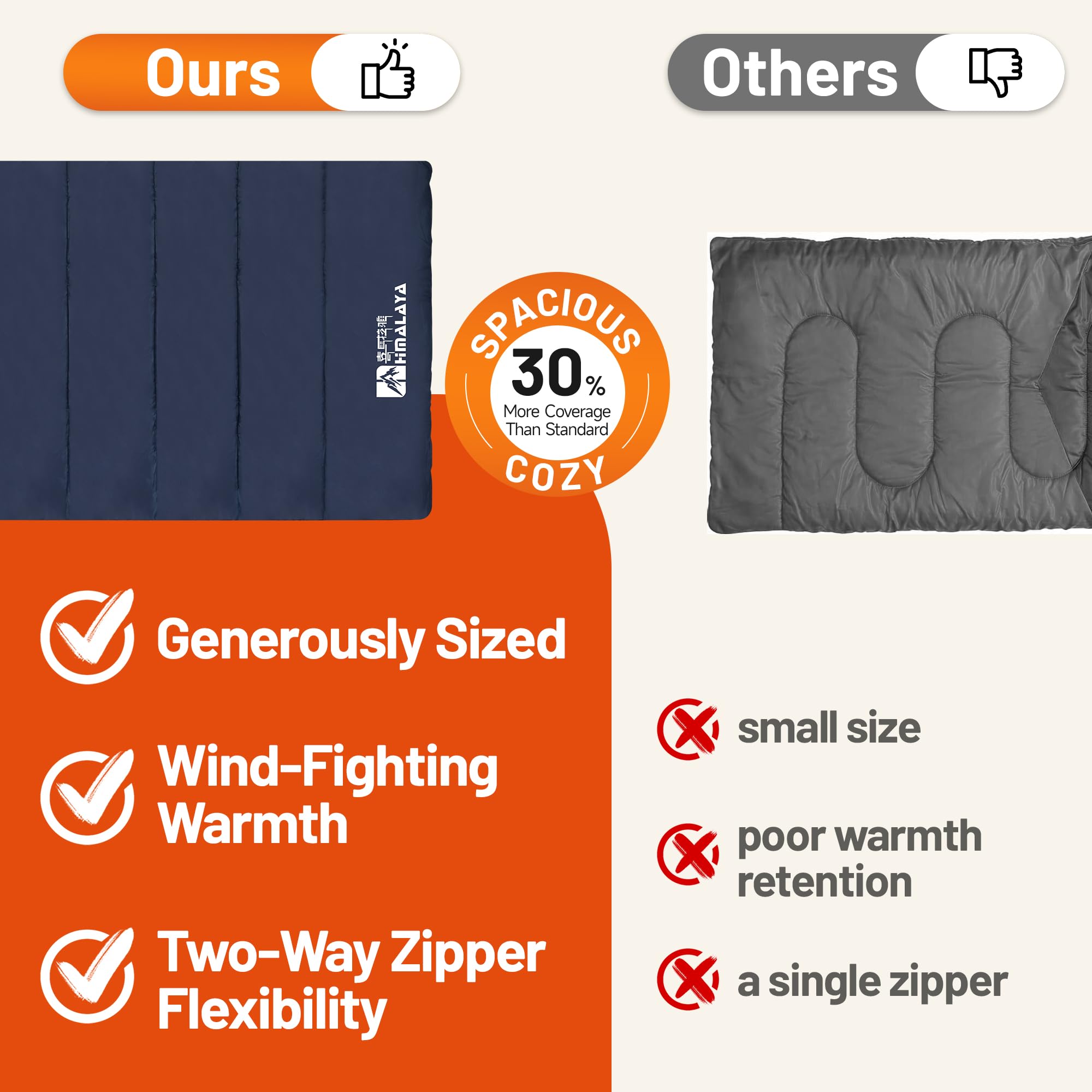 Ximalaya sleeping bag soft lining pongee for comfortable skin contact