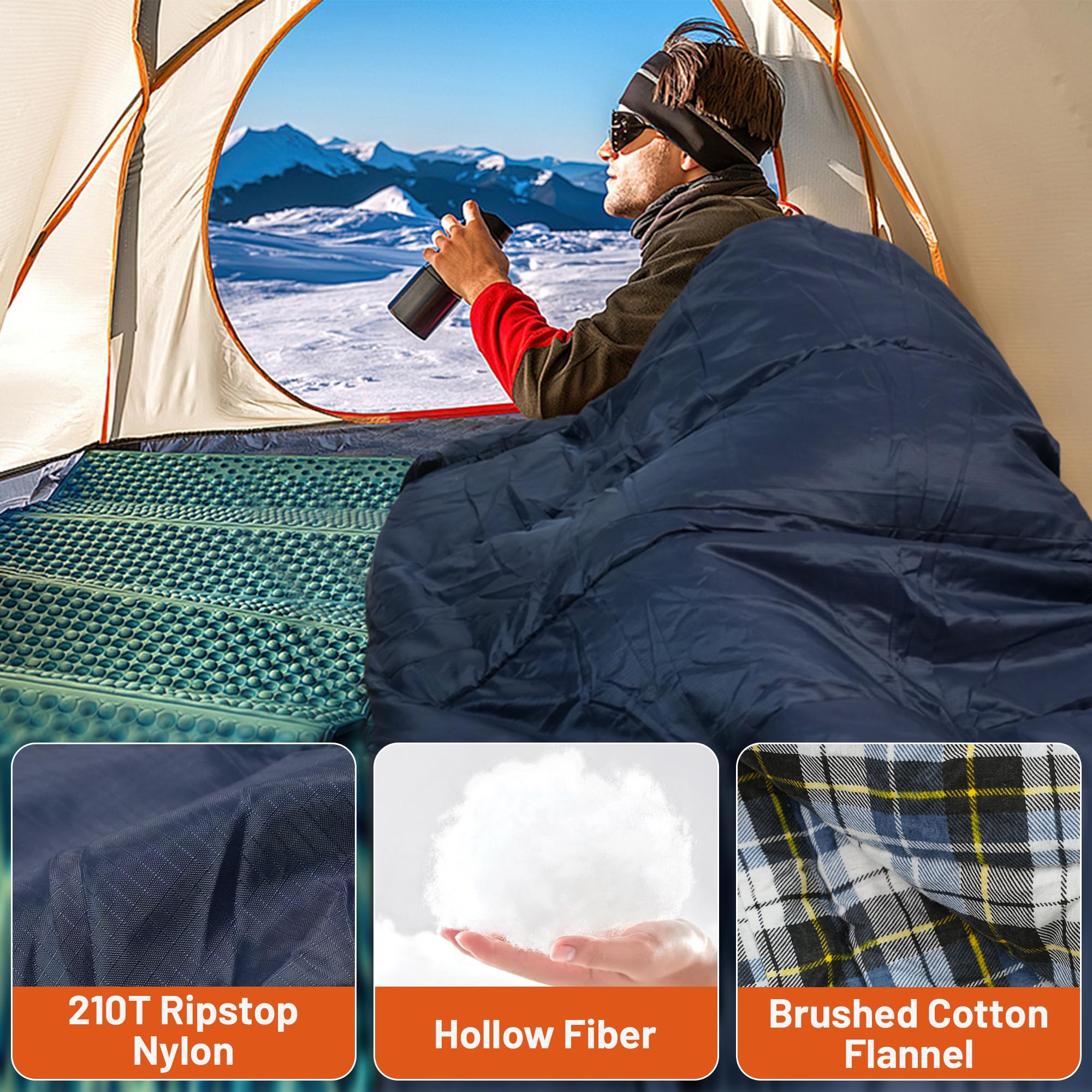 Ximalaya sleeping bag two-stage zipper enables ventilation and blanket use
