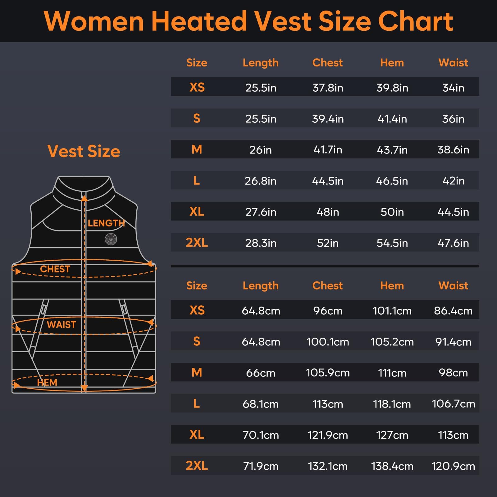 XINSONYUELL heated vest rapid warm-up within seconds