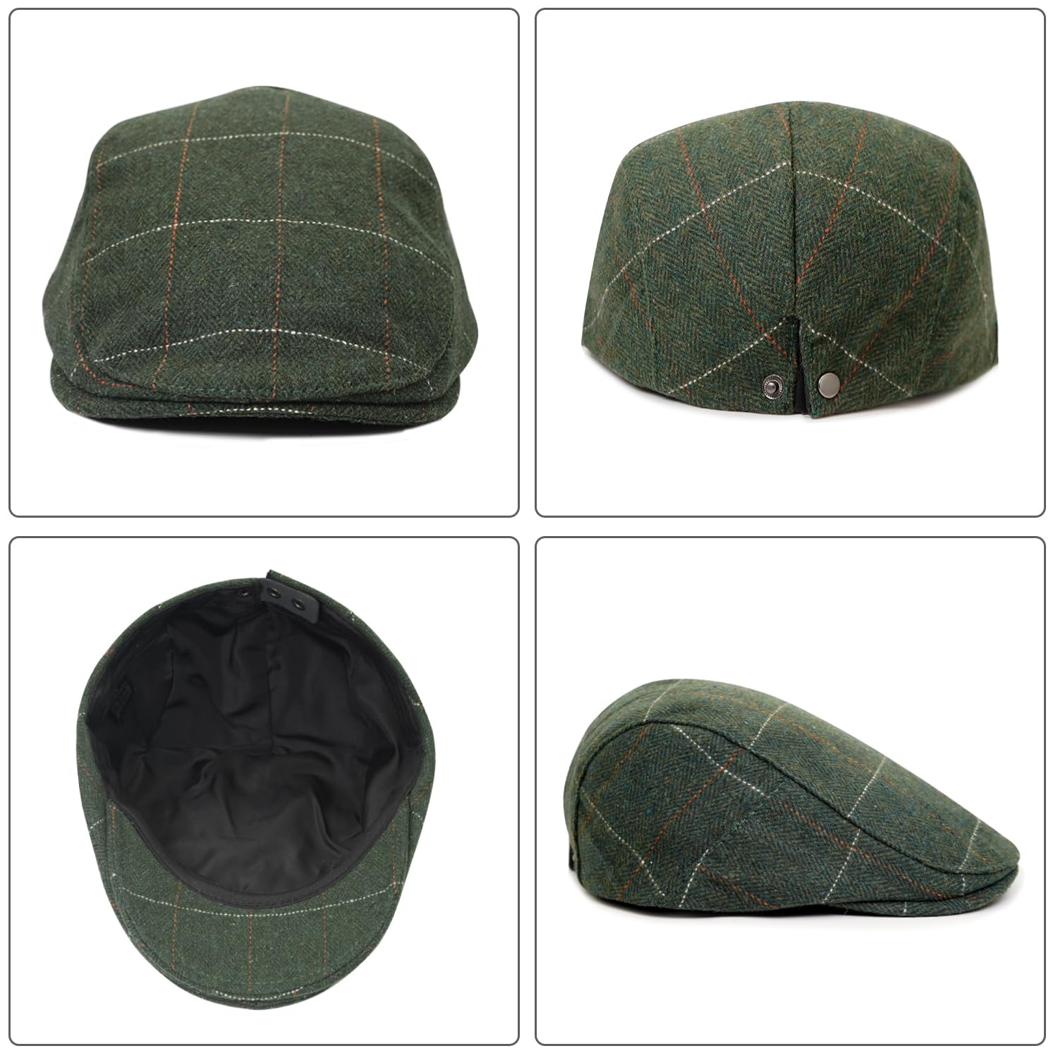 Lifestyle image: driving, fishing, golf and hiking with hat