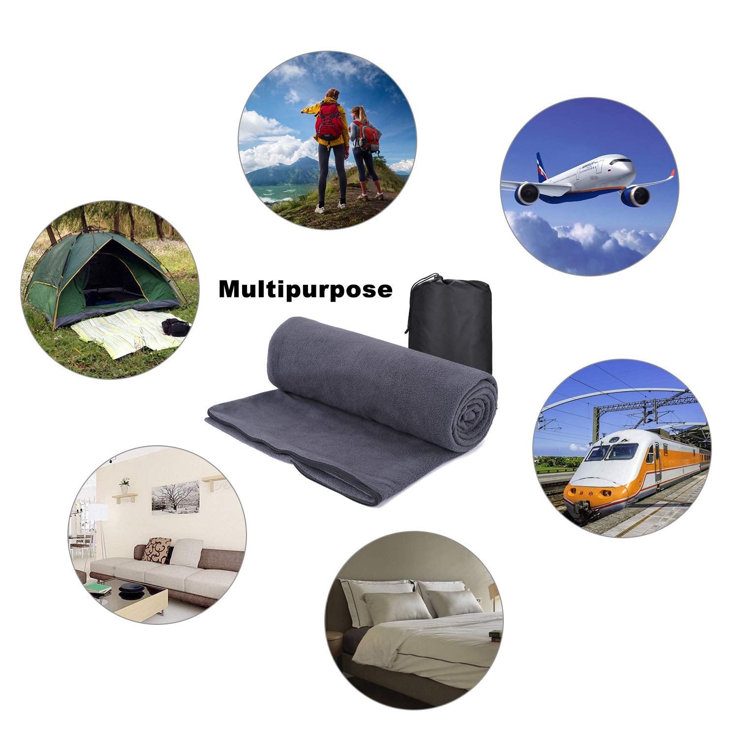 Xinwe liner multi use as a blanket after hiking or travel