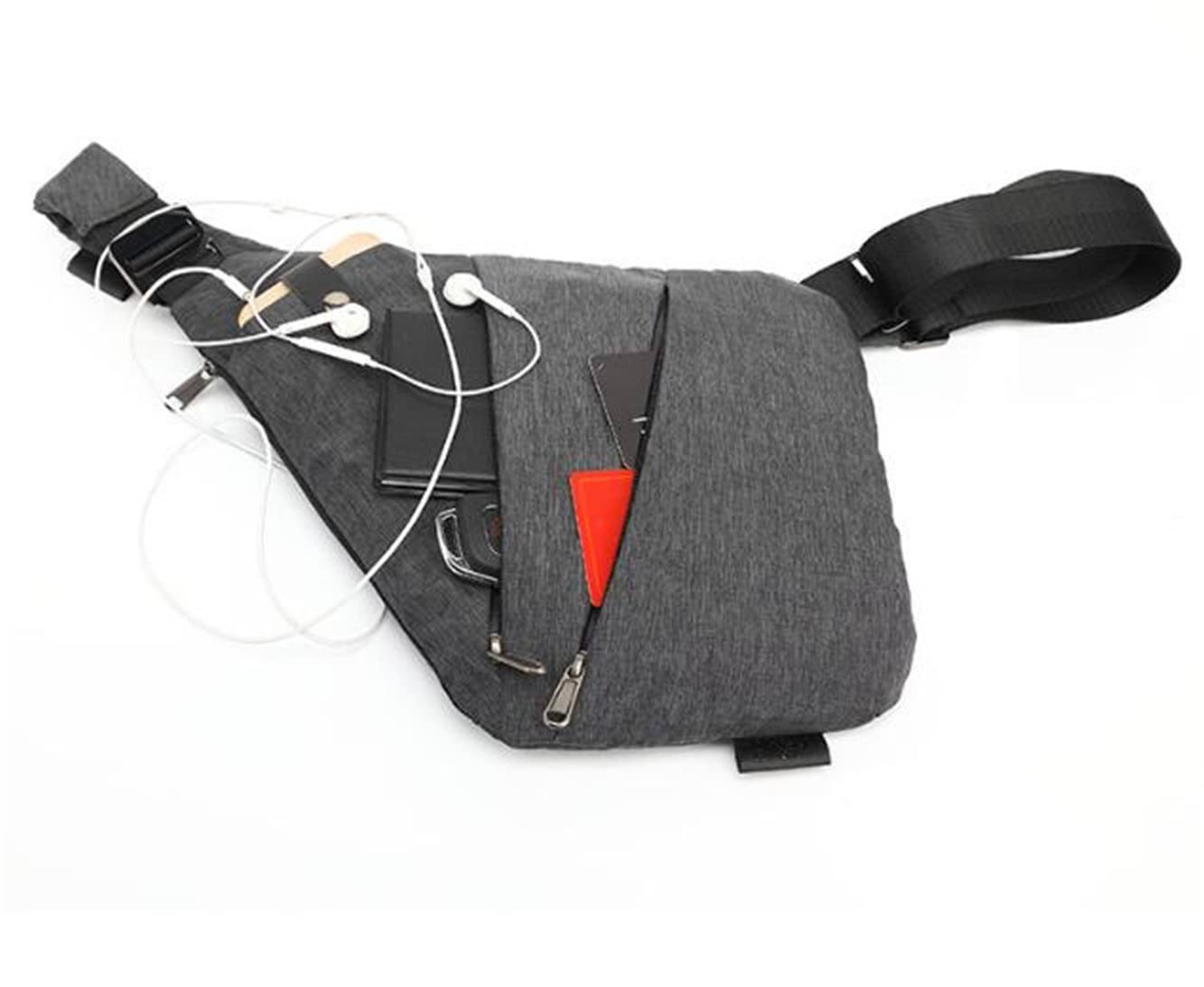 xinxinyu sling bag features RFID pocket for card protection during commutes