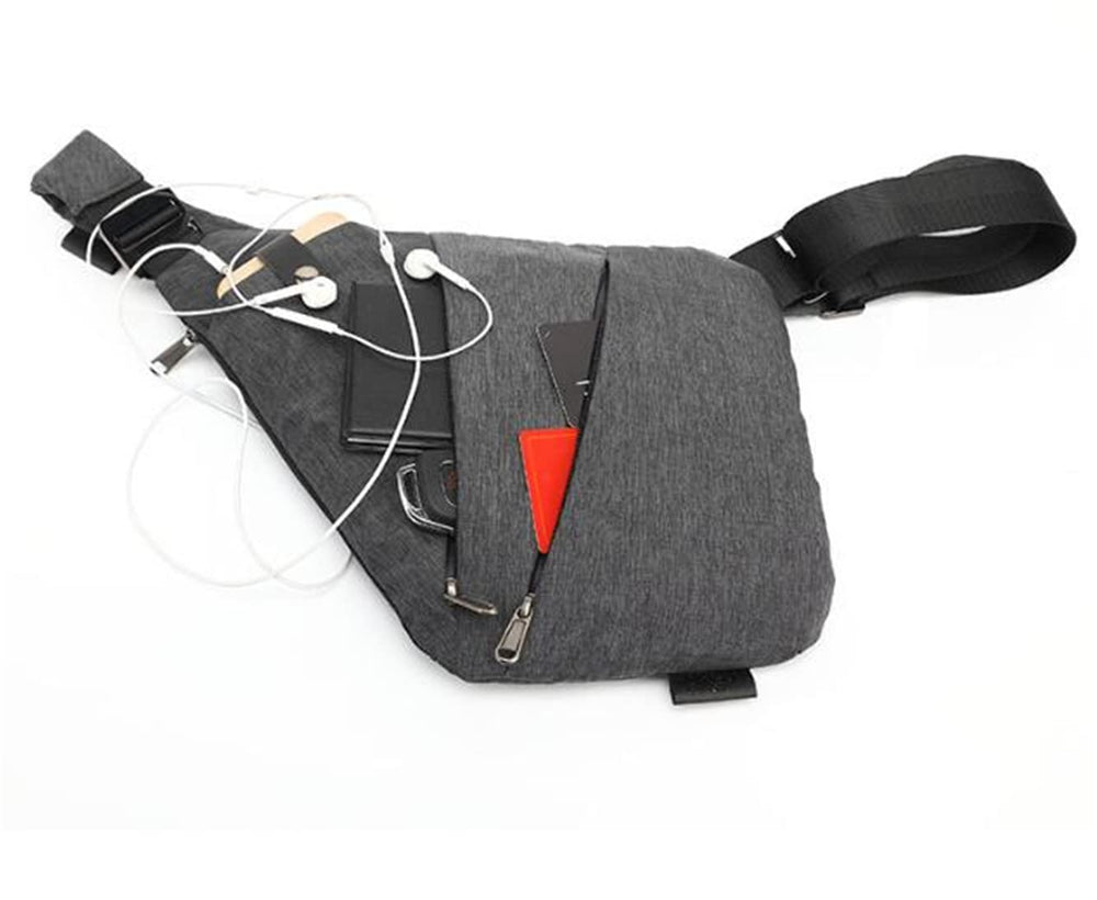 xinxinyu sling bag features RFID pocket for card protection during commutes