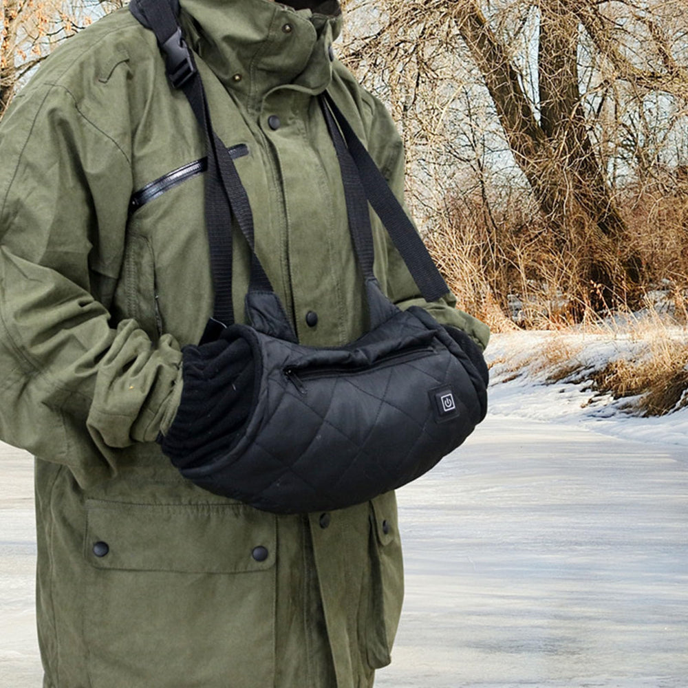 Xiuganpo heated hand muff with adjustable strap for secure fit