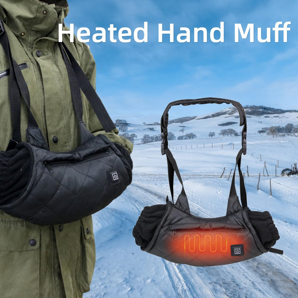 Xiuganpo heated hand muff back pocket storage for small essentials