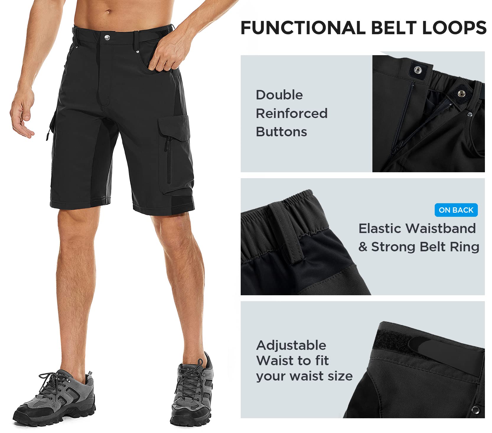 XKTTAC UPF 50+ shorts offer sun protection during golf, fishing, and travel