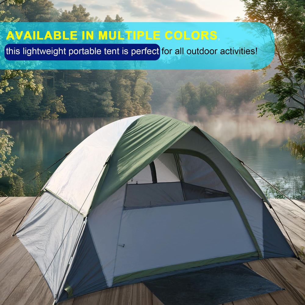 XL 3-4 Person Dome Tent open door view with wide scenery