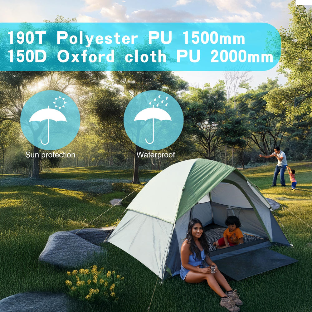 XL 3-4 Person Dome Tent side-entry for easy access during trips