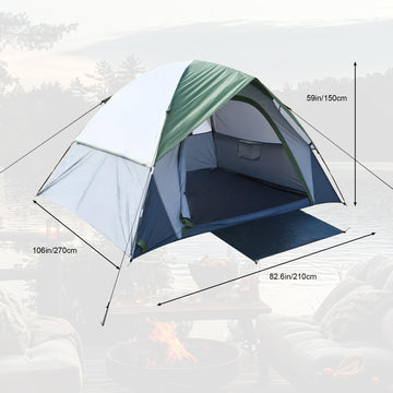 XL 3-4 Person Dome Tent top view highlighting ventilation and space