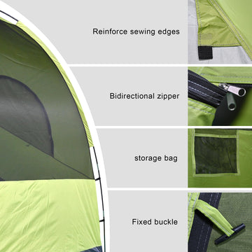 XL 4-person tent all-terrain protection suitable for beach, grass, and mountain sites