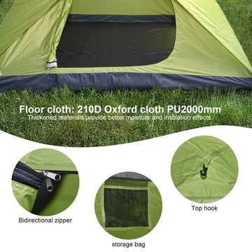 XL 6-person dome tent cross-design fiberglass poles resist strong winds.