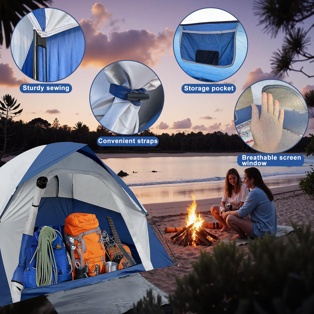 XL Tent removable rain fly demonstrating flexible weather setup and rain protection.