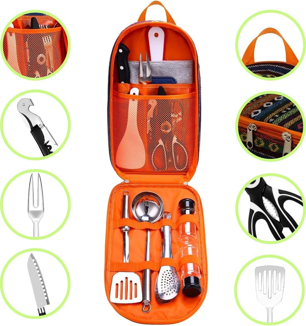XLRPAT serving spoons and bottle opener for quick outdoor serving.