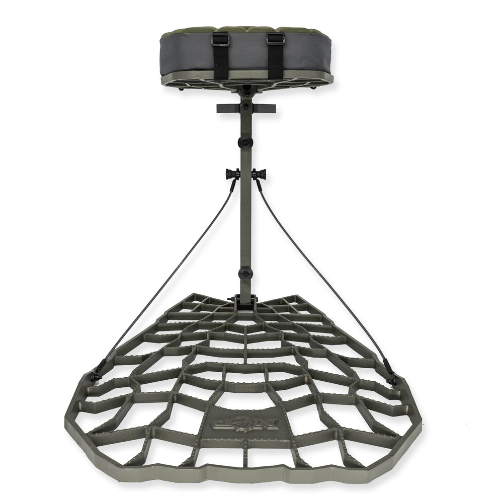XOP Air Raid Evolution cast aluminum hang-on stand for steady field positioning.