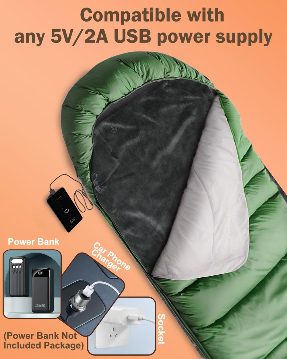 XPLI liner indicating three temperature levels for outdoor warmth