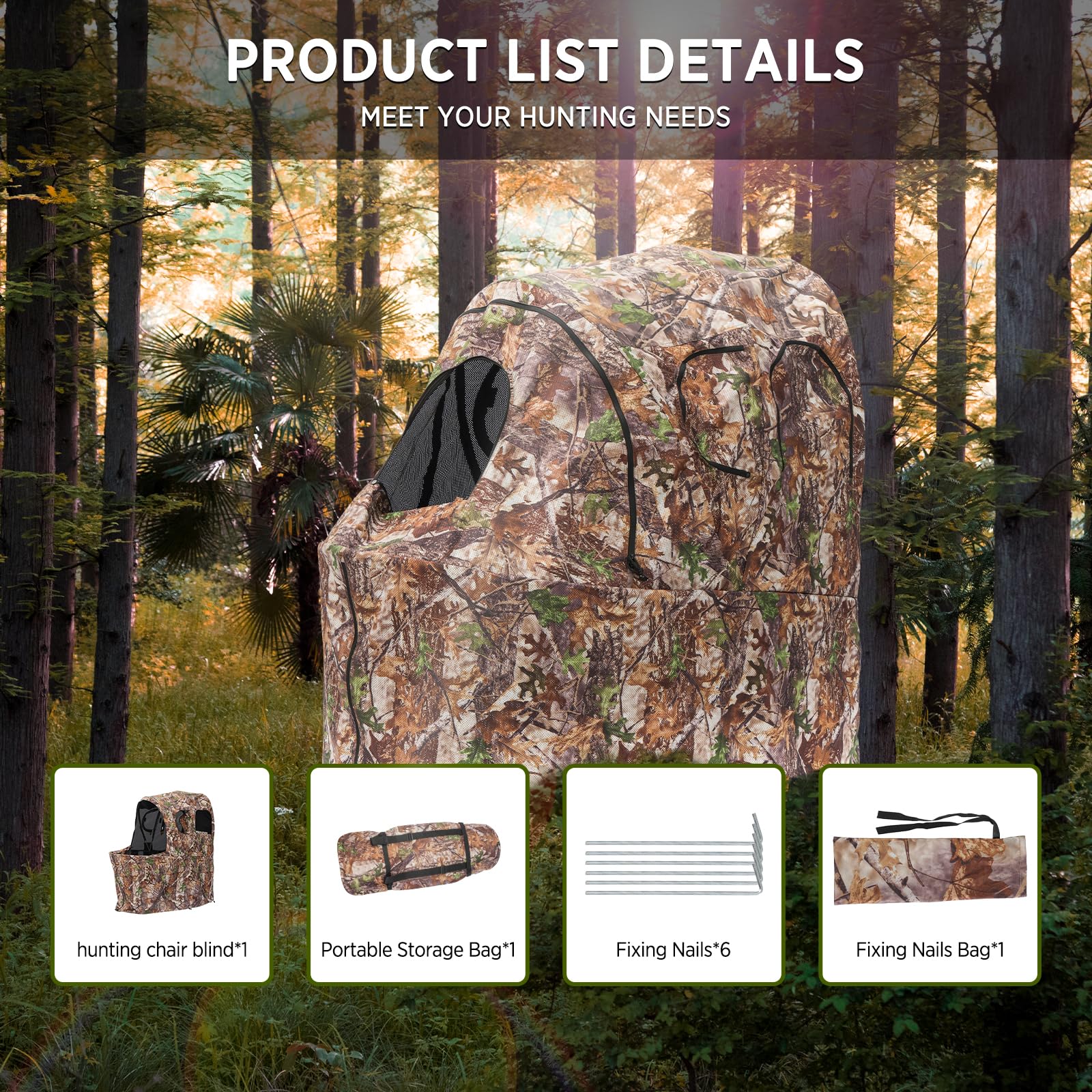 XProudeer hunting blind storage bag with dual straps for easy transport