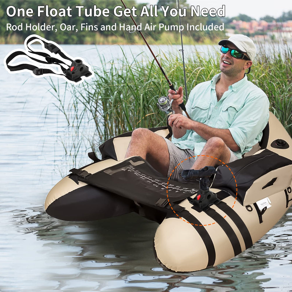 Xproutdoor float tube with fish ruler captures catch size