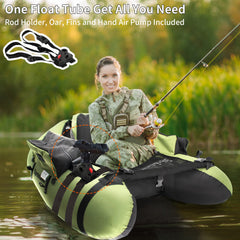 Xproutdoor FT003 float tube with hand inflation pump for fast setup