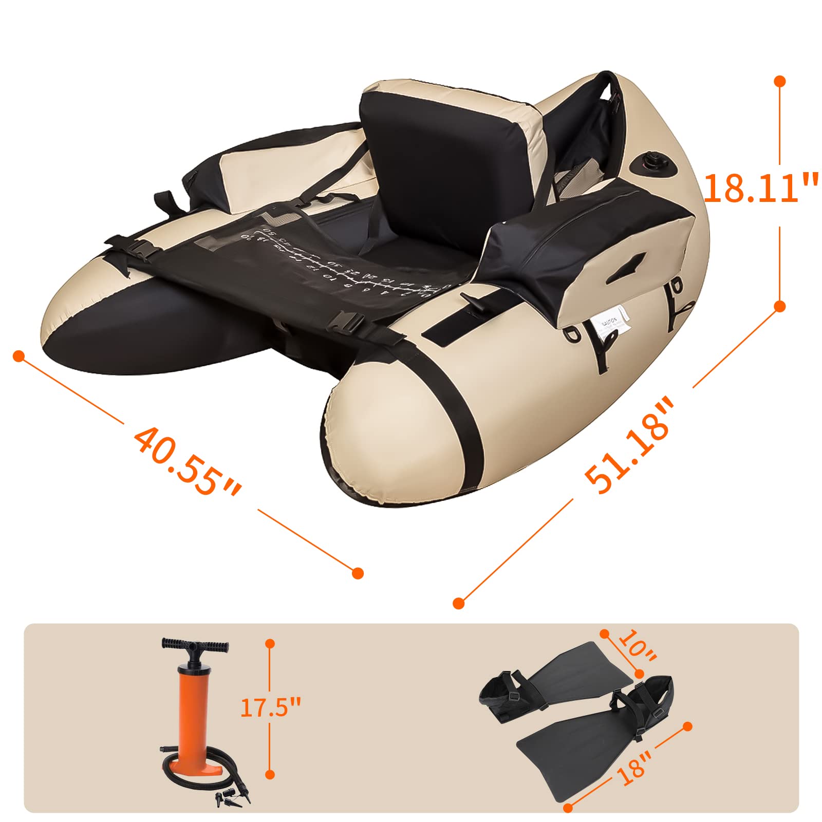 Xproutdoor float tube inflation with pump highlights quick setup