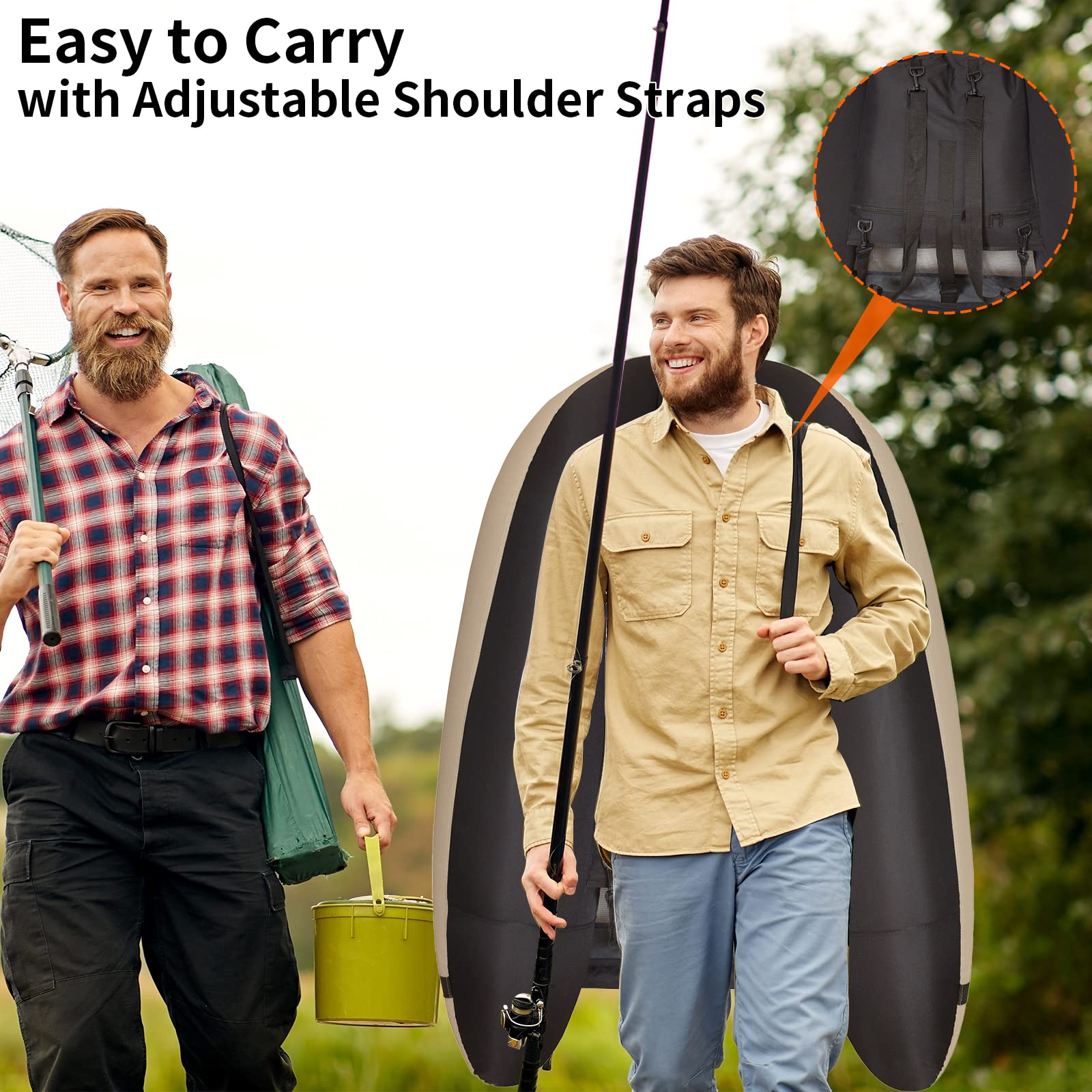 Xproutdoor float tube includes oar and pump for instant setup