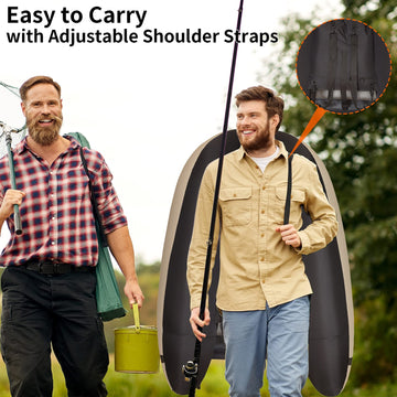Xproutdoor float tube includes oar and pump for instant setup
