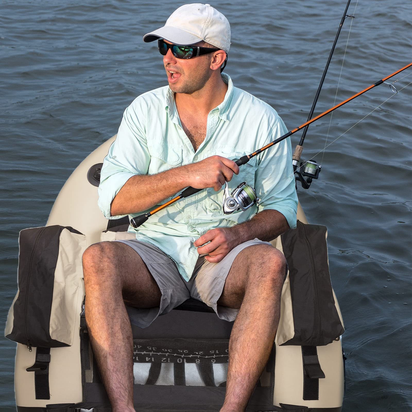 Xproutdoor float tube rod holder and fins enhance control