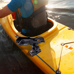 Horizontal and side installation rod holders on boat