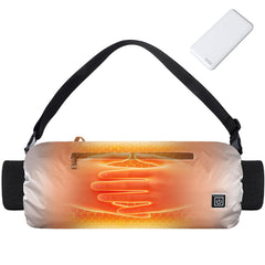 XquiziFit heated hand warmer pouch gray front view provides compact warmth for outdoor activities.