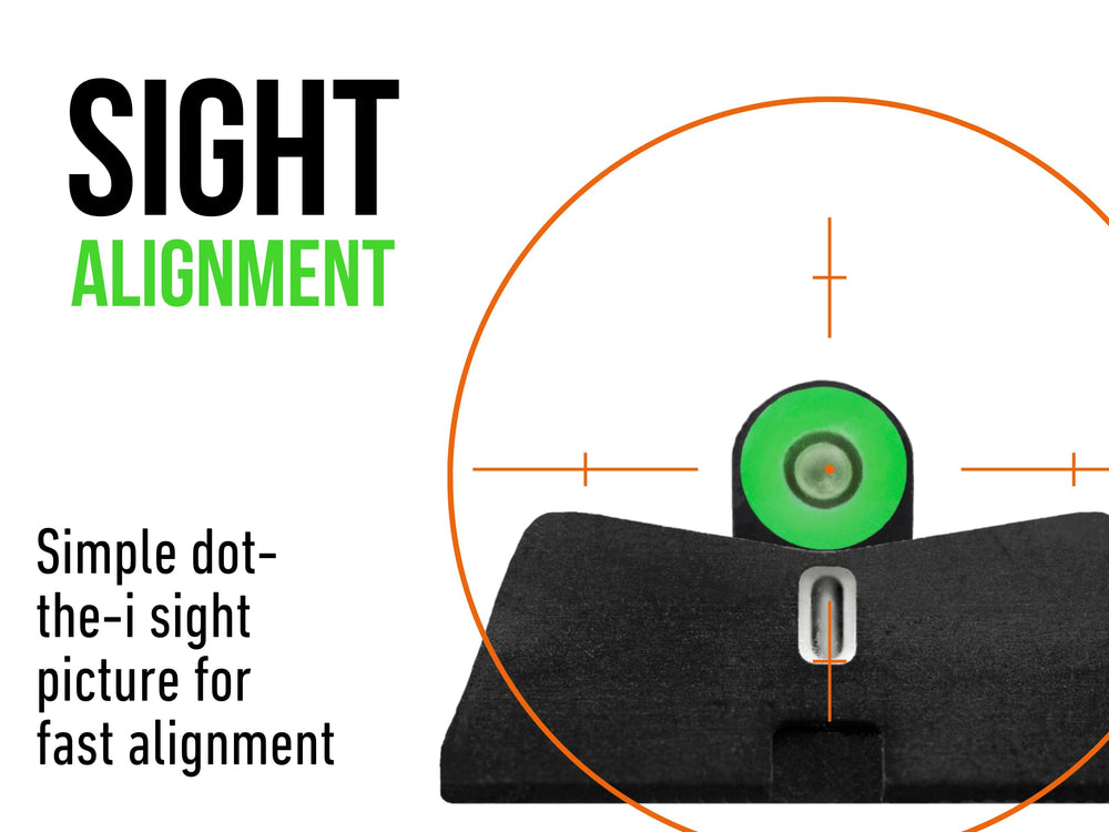 XS SIGHTS DXT2 PRO night sights provide bright tritium glow for low light